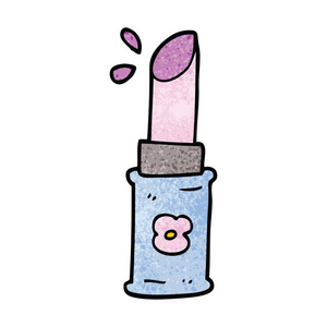 卡通口红卡通涂鸦口红矢量插图照片