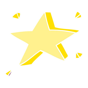 卡通涂鸦黄色星星照片