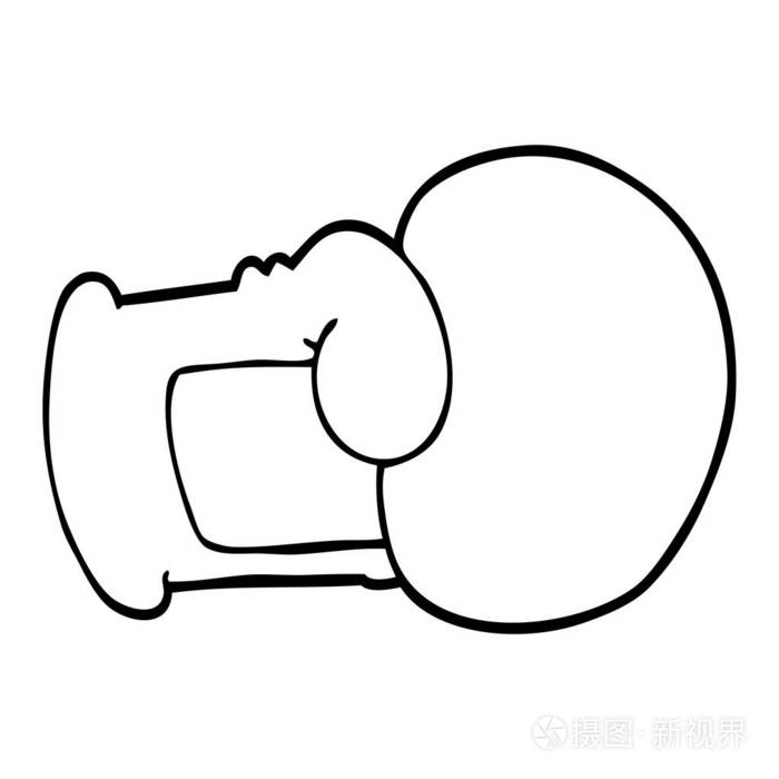 线绘卡通拳击手套
