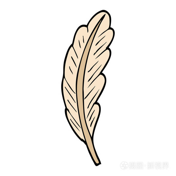 卡通涂鸦白色羽毛插画-正版商用图片147pxy-摄图新视界