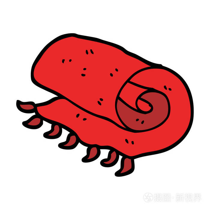 手绘涂鸦式卡通卷毯