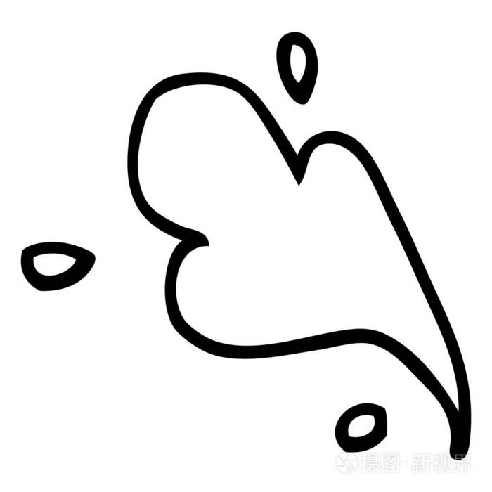 黑白卡通血喷溅插画-正版商用图片147qnf-摄图新视界