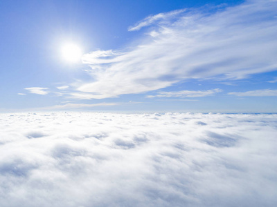 s eye view. Aerial top view cloudscape. Texture of clouds. View 