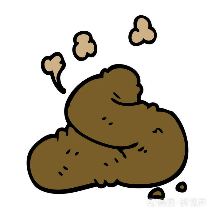 卡通涂鸦便便矢量插图
