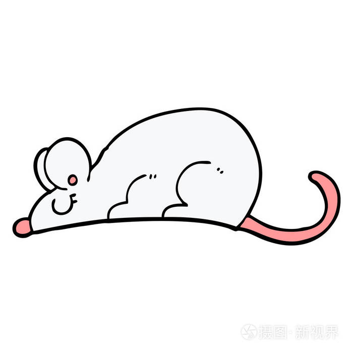 手绘涂鸦风格卡通鼠
