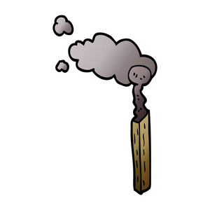 卡通涂鸦烧焦的火柴照片