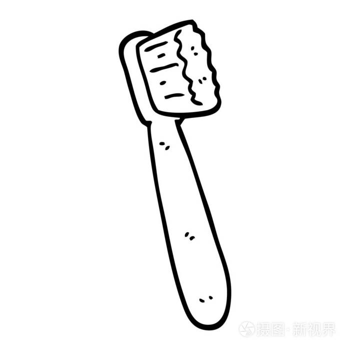黑白卡通牙刷
