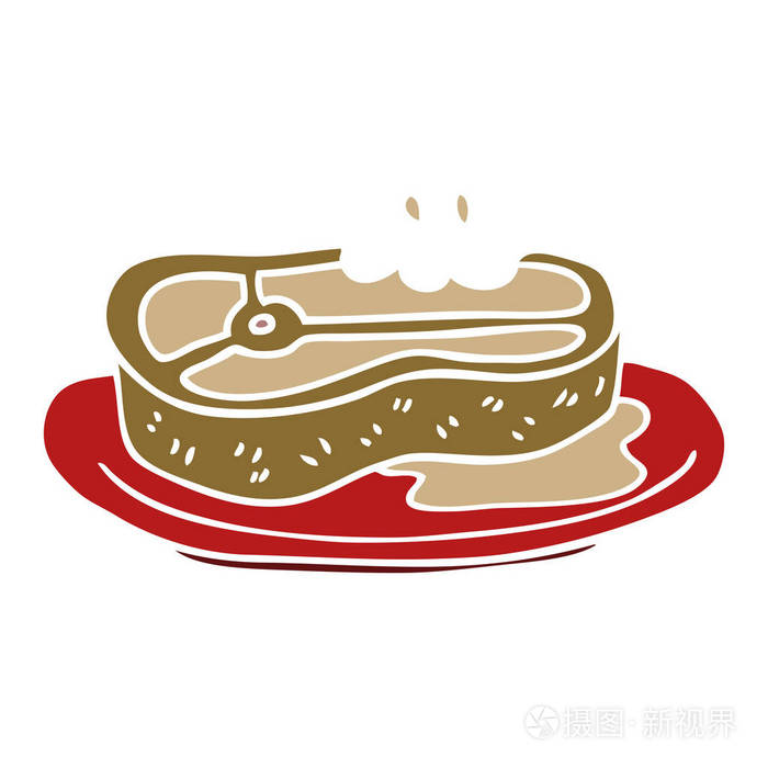 卡通涂鸦熟肉