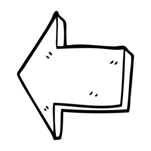 线条画卡通导向箭头图片