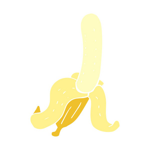 香蕉的平面彩色插图