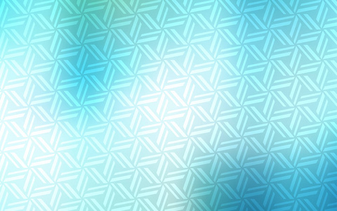 浅蓝色绿色矢量布局与线条三角形。 带有三角形形状的闪光抽象插图。 模板可以用作背景。
