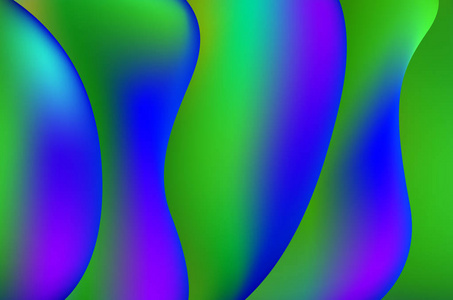 绿色和蓝色五颜六色的平滑扭曲光线矢量背景。 eps.艺术