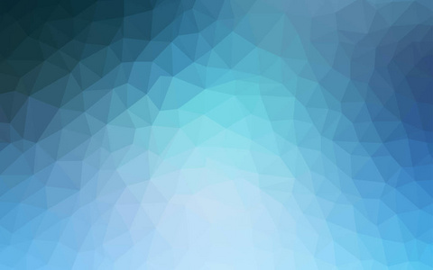 浅蓝色矢量多边形模板。 具有三角形的半色调风格的创造性插图。 三角形图案为您的设计。