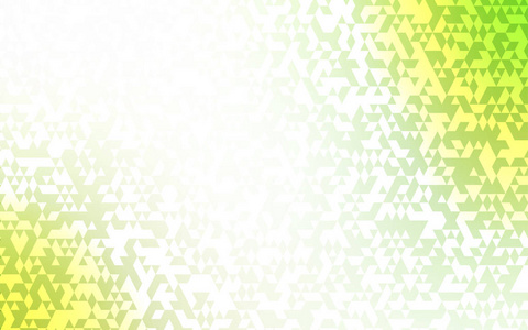 浅绿色，黄色矢量背景与三角形。带有三角形的抽象风格的装饰设计。广告模式。