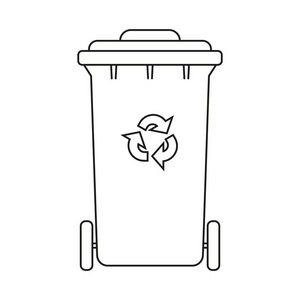 垃圾箱线图标图片-垃圾箱线图标素材-垃圾箱线图标插画-摄图新视界
