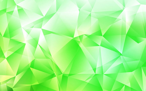 浅绿色矢量布局与线条，三角形。现代抽象插图与彩色三角形。现代模板为您的登陆页面..