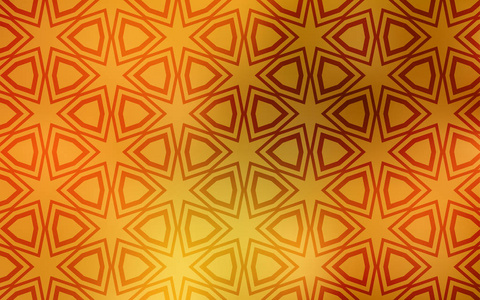 带有圣诞星的浅橙色矢量图案。 现代几何抽象插图与恒星。 新年广告小册子的图案。