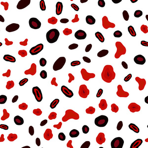 暗红色矢量无缝背景与气泡。 模糊的气泡在抽象的背景上与彩色梯度。 壁纸面料制造商的时尚设计。