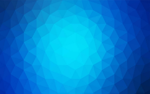 浅蓝色矢量抽象多边形背景。 创造性的几何插图折纸风格与梯度。 三角形图案为您的设计。