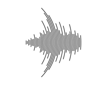 声波矢量插图设计模板