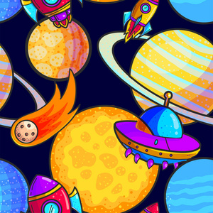 宇宙飞船贴纸. 太空探索.