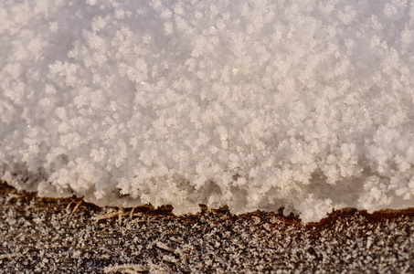 自然冬季背景。雪白的质地。雪质地的背景。圣诞节冬季背景