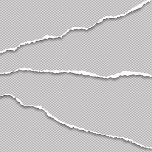 白色水平撕破的纸带是灰色的平方背景。向量例证