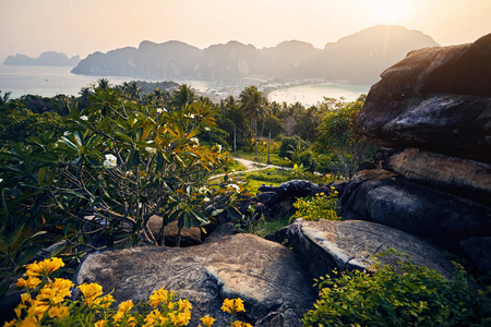 泰国克拉比省科菲菲热带岛屿美丽风景