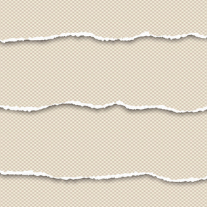 白色水平撕破的纸带是在棕色平方背景。向量例证