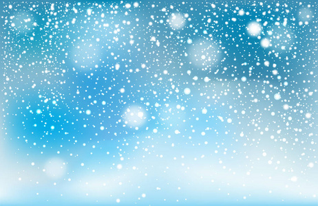 冬季降雪背景。 设计元素。 可用于新年或圣诞贺卡
