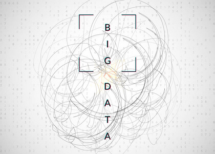 可视化背景。技术为大数据, 人为地在