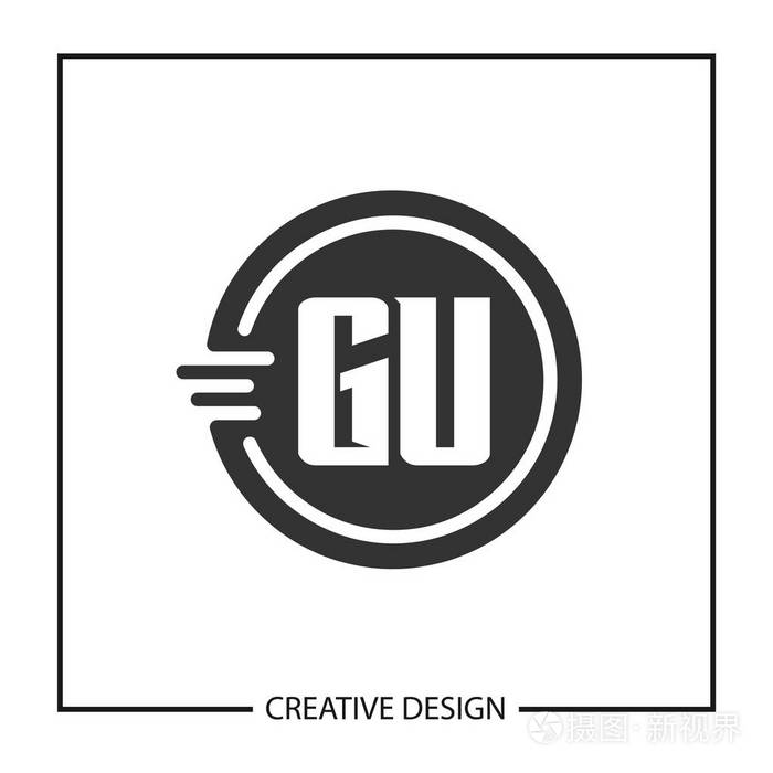 初始字母gu标志模板设计