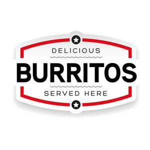 burritos 复古标志标签