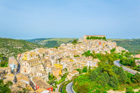 西西里岛老城区的鸟瞰图
