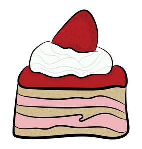 草莓蛋糕切片图标