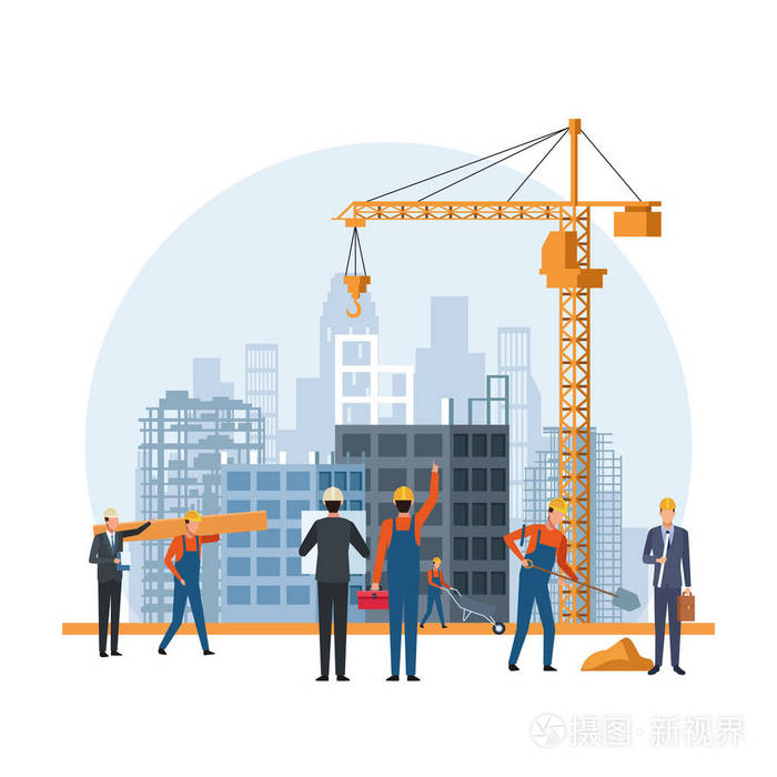 建筑工程师卡通插画-正版商用图片149gi2-摄图新视界
