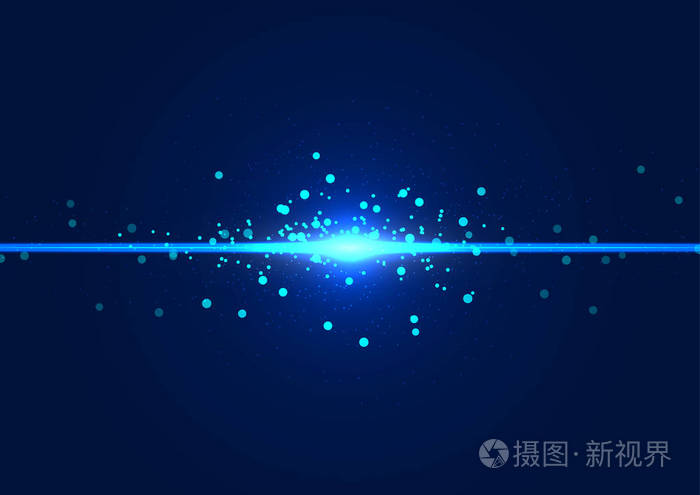 抽象的发光背景发光线条和闪耀蓝色时尚幻想背景与复制空间插画 正版商用图片149jto 摄图新视界