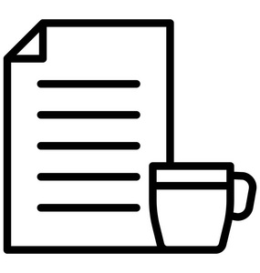 茶纸隔离矢量图标，可以非常容易地编辑或修改。
