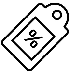 SEO折扣标签隔离矢量图标，可以非常容易地编辑或修改。