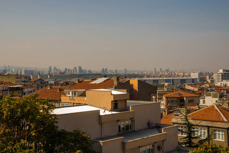 景观与城市的视野。 土耳其首都摩天大楼的全景。 安卡拉火鸡。