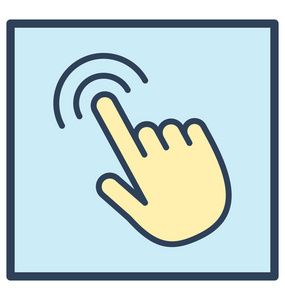 手动光标单击图标.