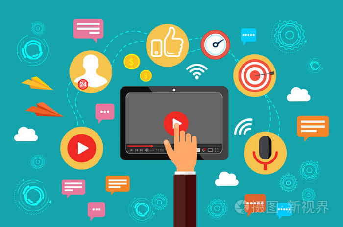 视频营销视频网络研讨会在线会议互联网上的在线交流