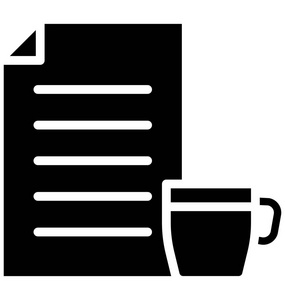茶纸隔离矢量图标，可以非常容易地编辑或修改。