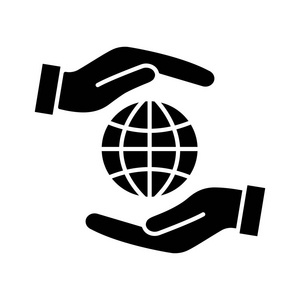 责任符号企业社会责任字形图标. 国际关系. 地球保护. 全球化. 影响.