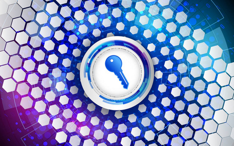 互联网保护的网络密钥. 计算机数据防御. 全球网络安全.