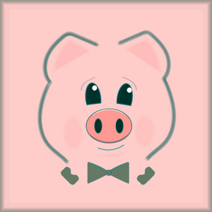 图标，象征2019年，猪年