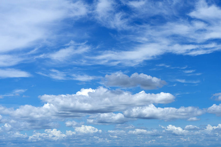蓝天上的白云与空间背景。