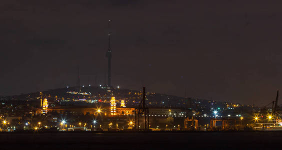 伊斯坦布尔夜景。亚洲部分, 土耳其