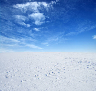 冬季雪和天空的景观背景