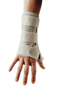 腕关节和手部矫形支持腕管综合征的愈合分离在白色